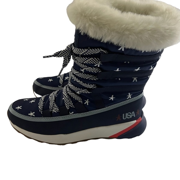 Spyder Altitude Women's USA Indigo Print snow boots, size 11.  NWT - Picture 5 of 7